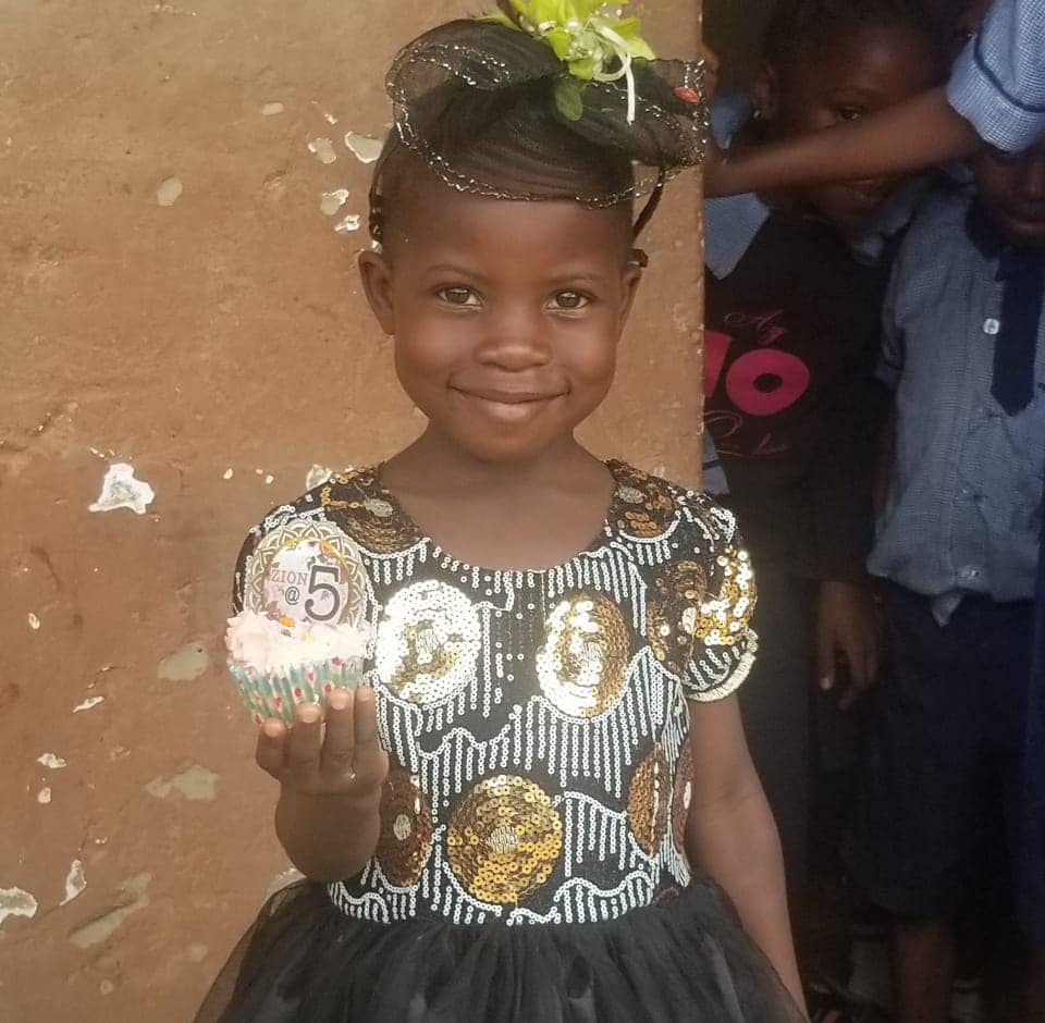 Child celebrating a birthday